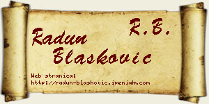 Radun Blašković vizit kartica